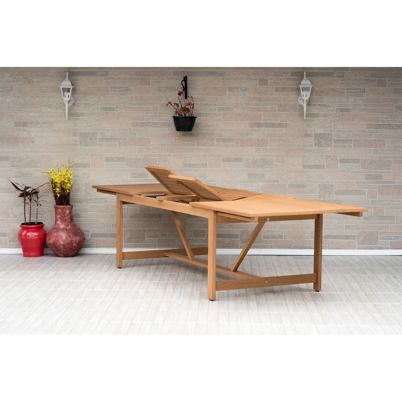 Amazonia Lewisburg 9-piece Teak Finish Patio Dining Set