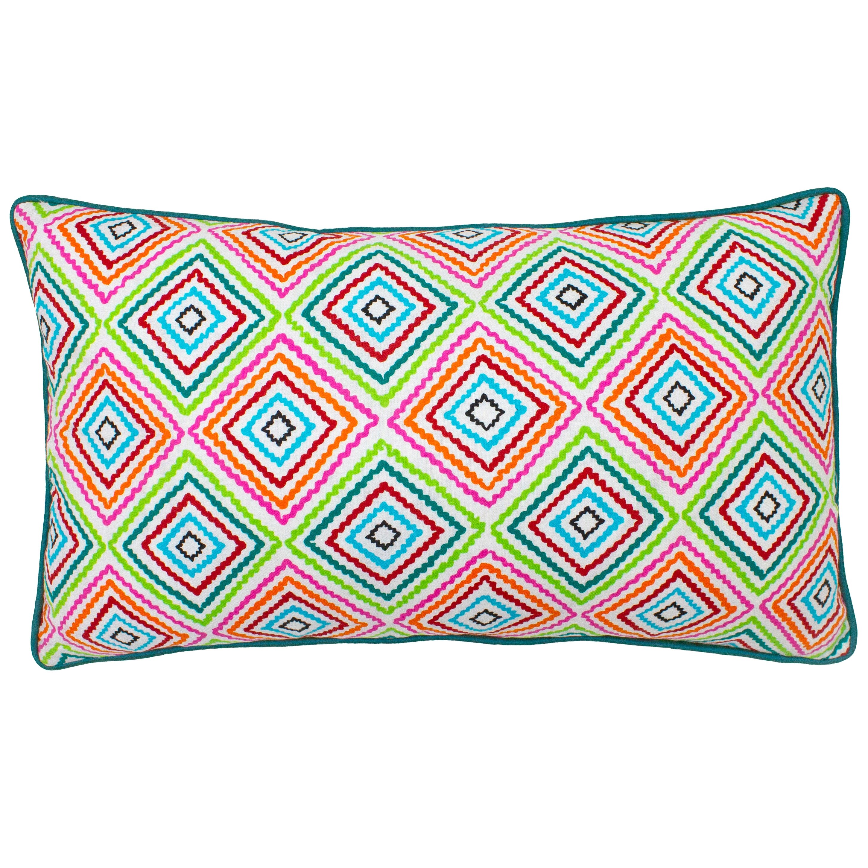 Jiti Indoor Multi Color Geometric Patterned Cotton Accent