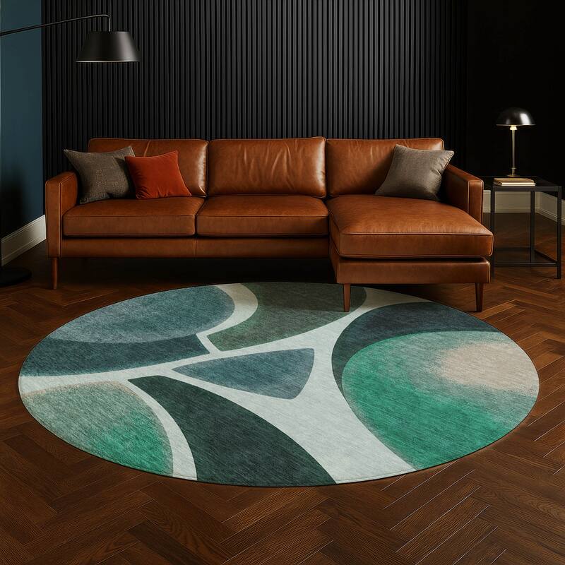 Machine Washable Indoor/ Outdoor Modern Hays Chantille Rug