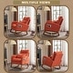 preview thumbnail 11 of 14, Accent Rocking Chair, Upholstered Nursery Glider Rocker, Orange and White