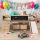 preview thumbnail 28 of 34, Modern Twin size Loft Wood Bed With Two Storage Boxes With Climbing Frame And Rope for Home Natural