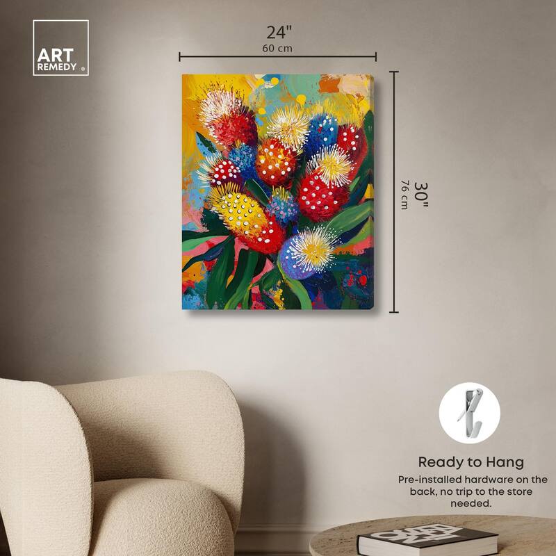 Vivid Flora II Canvas by Art Remedy, Gallery Wrapped