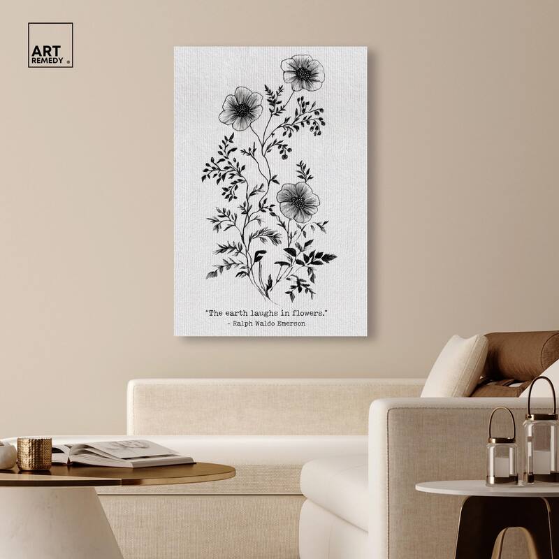 Earth Laughs in Flowers Canvas by Art Remedy, Gallery Wrapped