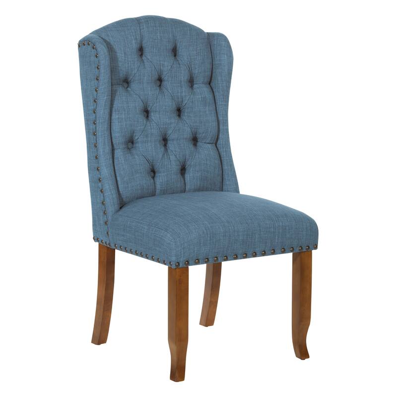OSP Home Furnishings Jessica Tufted Fabric Wing Chair