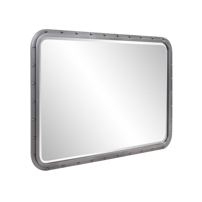 Allan Andrews Metal Framed Industrial Mirror with Rivet Details