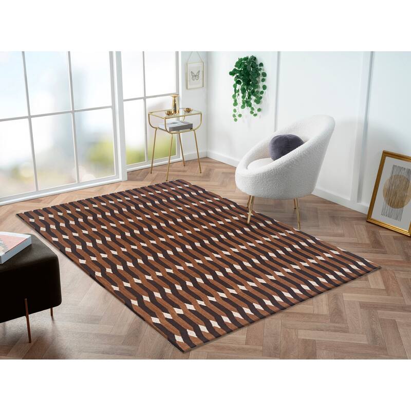 Terra by Obeetee Retro Allure Rug - 2'6" x 8' - Straw Stripe