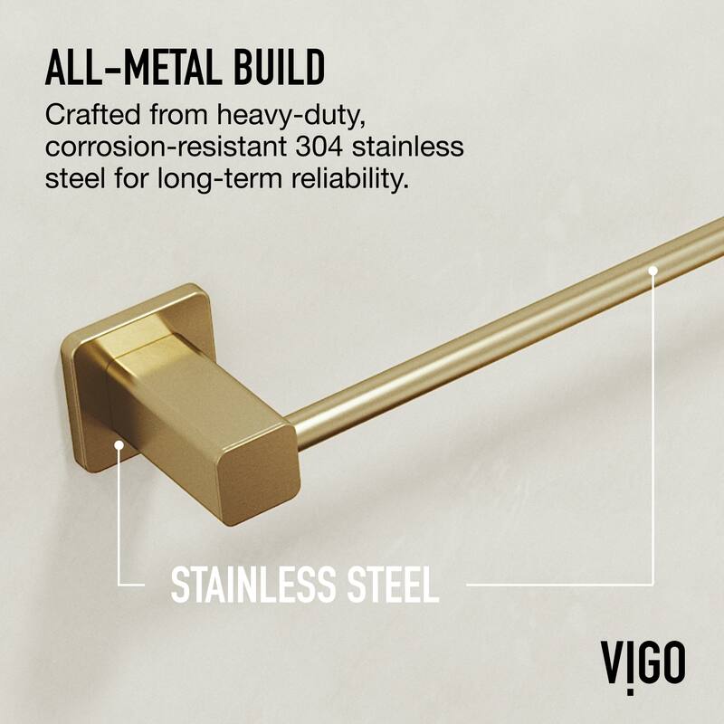 VIGO Meridian 3-Piece Bathroom Hardware Accessory Set with 24 in. Towel Bar, Toilet Paper Holder, Hand Towel Holder