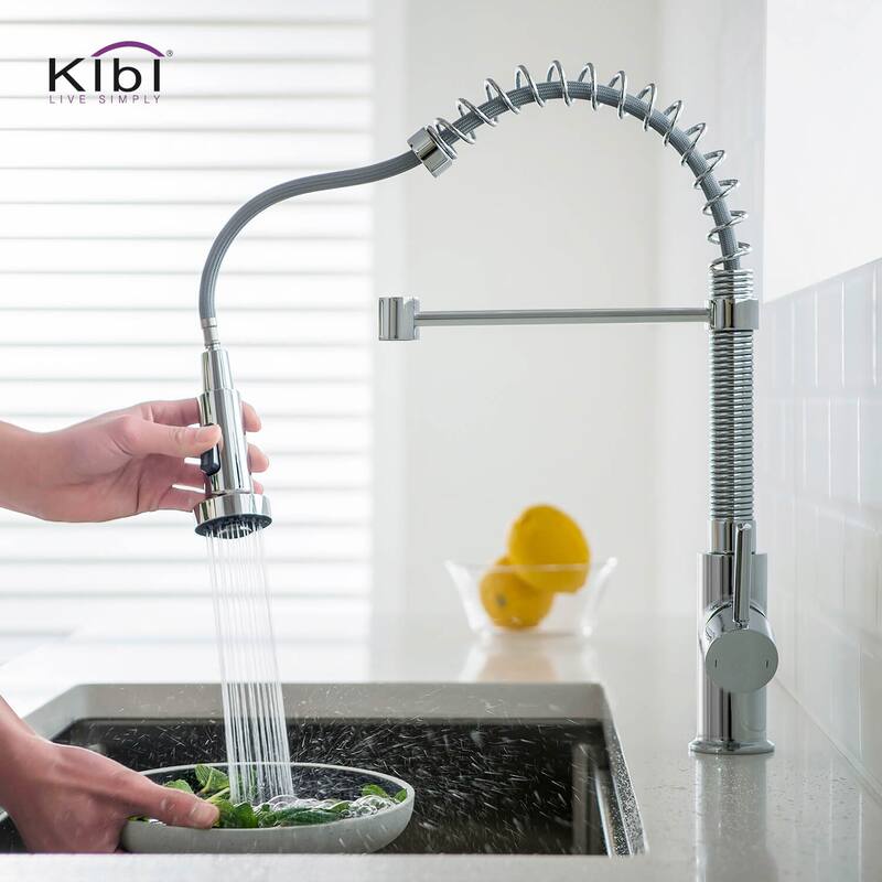 Aurora Single Handle Pull Down Kitchen Sink Faucet