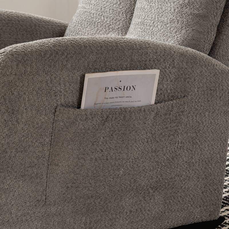 Accent Rocking Chair with Footrest and High Back