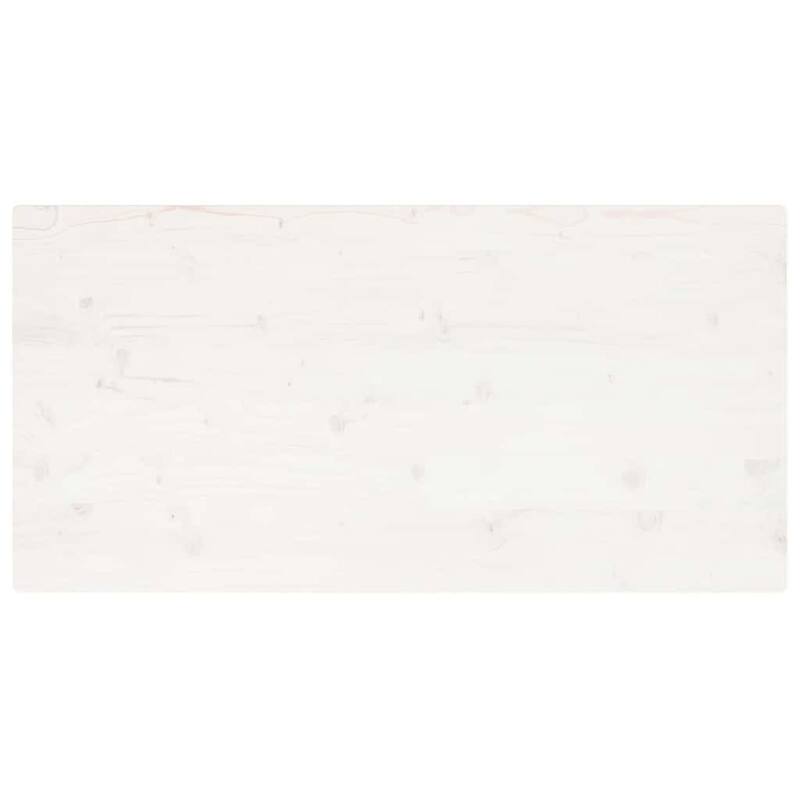 vidaXL Table Top White Solid pine wood 43.3 x 23.6 in - 43.3 x 23.6 in