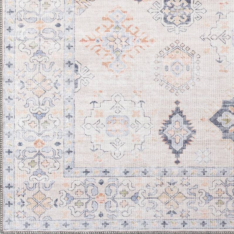 Livabliss Vita Traditional Medallion Machine Washable Area Rug