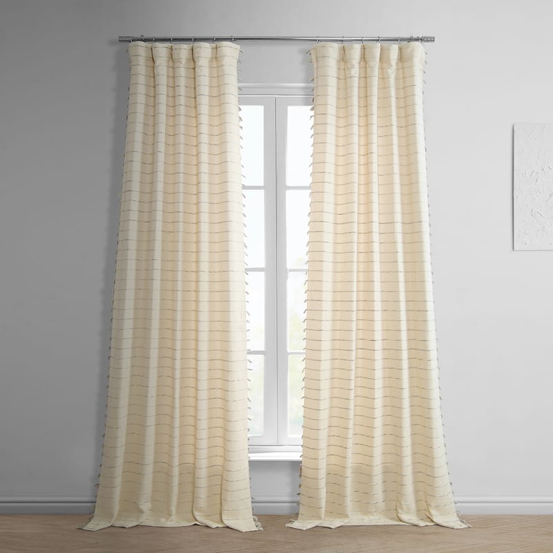 Exclusive Fabrics Loom Woven Sheer Cotton Curtain (1 Panel)