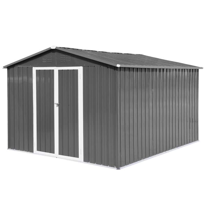 10'x12' Metal Outdoor Shed Organizer & Garden Storage