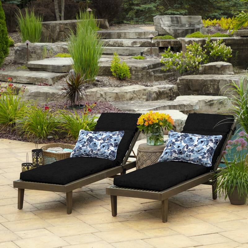 Arden Selections Leala Texture Outdoor Chaise Lounge Cushion