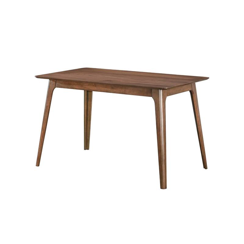 Scar Counter Height Table with Tapered Legs, Walnut Brown Wood 59 Inch