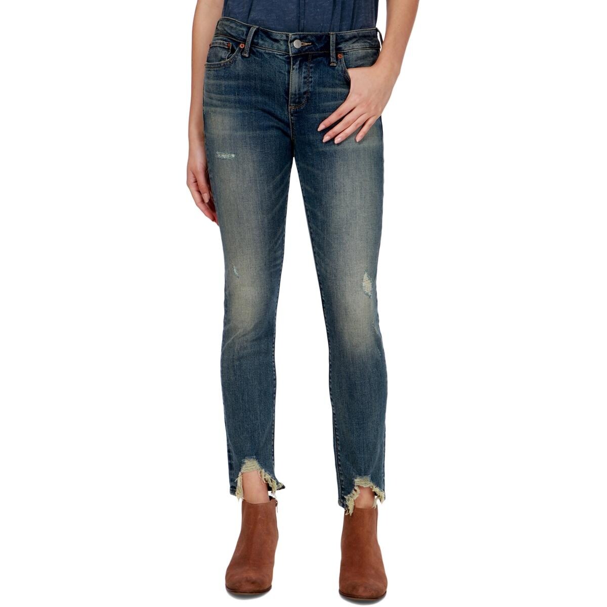 cuffed skinny jeans womens
