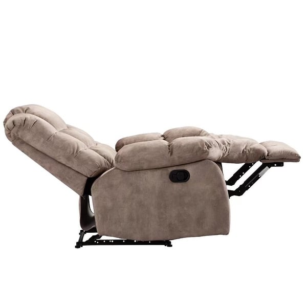 Manual Recliner Overstuffed Breathable Fabric Sofa for Living Room