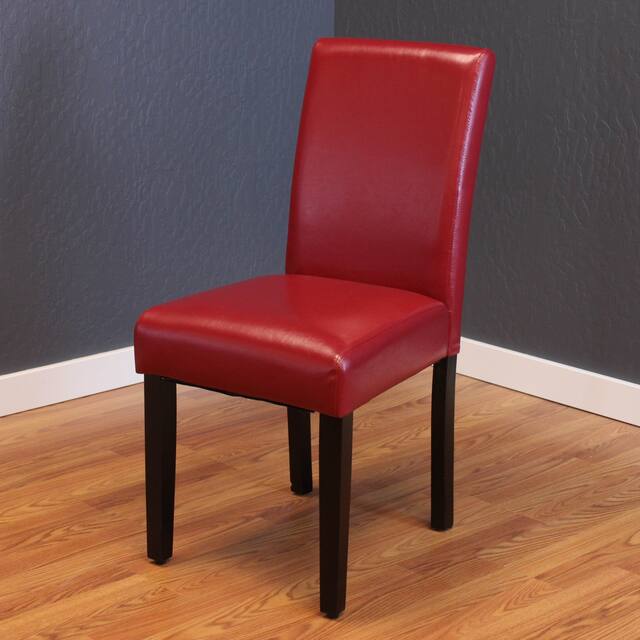 Mai Faux Leather Dining Chairs (Set of 2) - Red