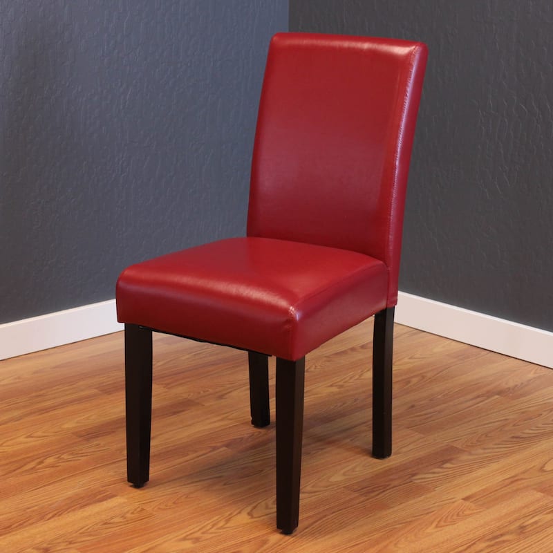 Mai Faux Leather Dining Chairs (Set of 2) - Red