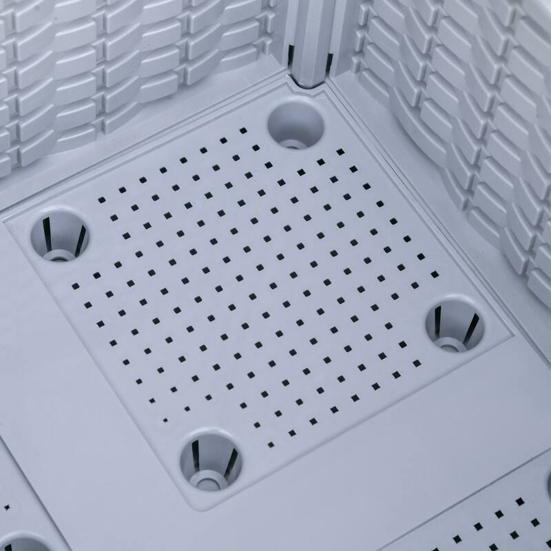 Rattan Design Plastic Raised Planter Boxes with Self-Draining System