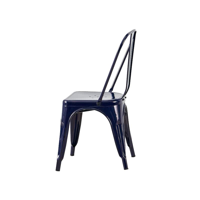 Industrial Metal 18 Inch Stackable Dining Chair Set