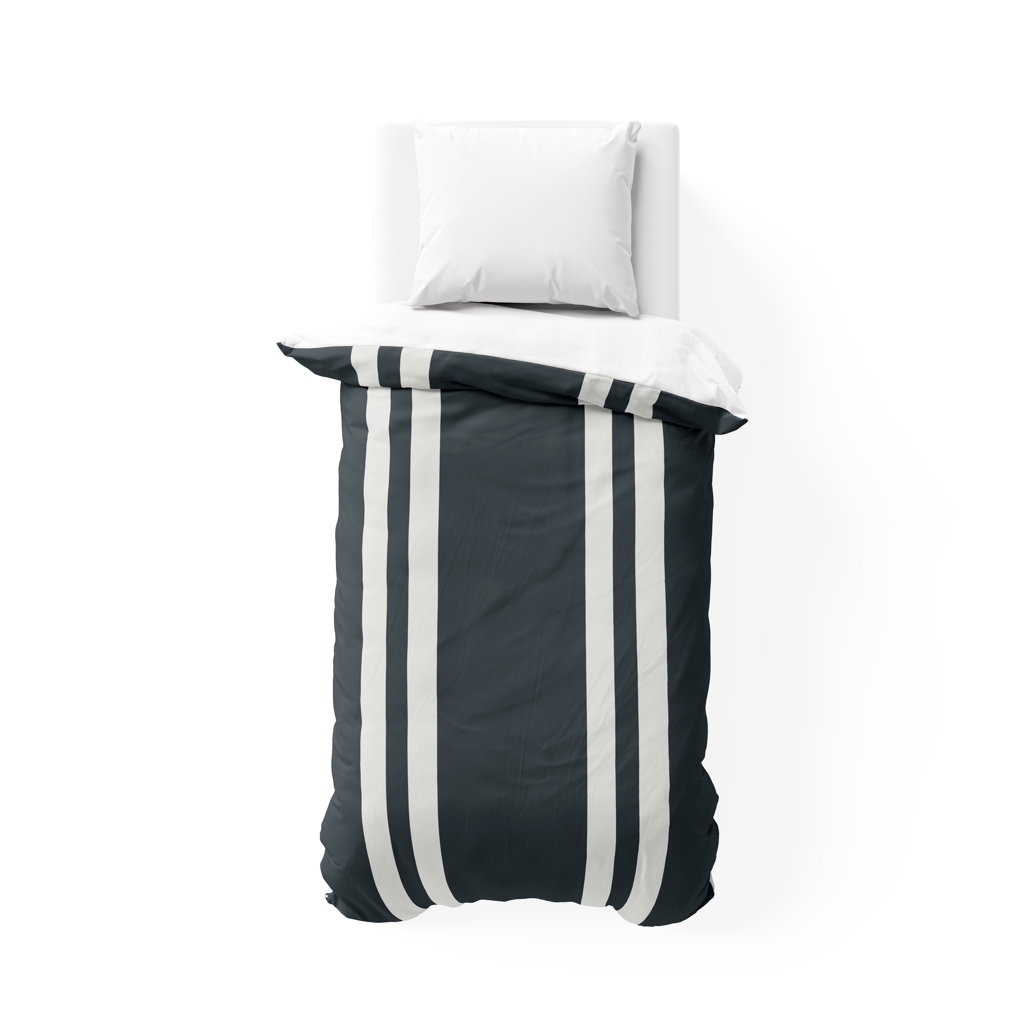 RYAN STRIPED NAVY College Dorm Comforter By Terri Ellis