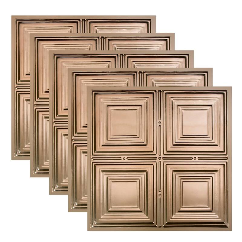 Great Lakes Tin Syracuse Lay-in Ceiling Tile - Champagne - 2 x 2