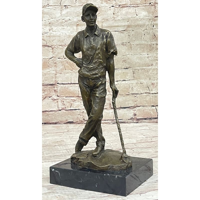 Champion Golfer Tiger Woods Bronze Sculpture Sport Trophy Statue Figurine Golf