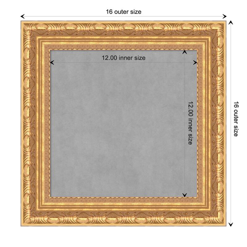 Amanti Art Versailles Gold Framed Magnetic Board - Board Size 12x12