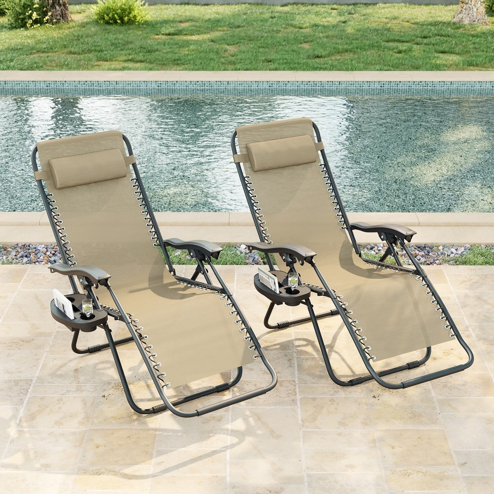 Bonosuki Patio Zero Gravity Chair Foldable Recliner Lounge Chair