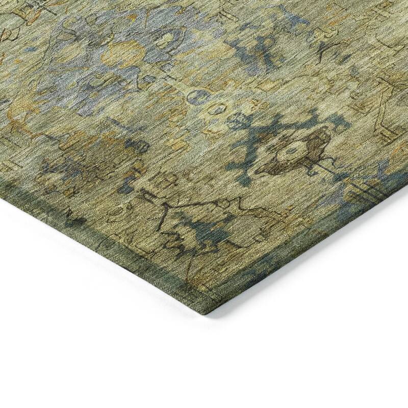 Machine Washable Indoor/ Outdoor Traditional Serenity Chantille Rug