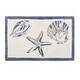 preview thumbnail 55 of 58, Casual Cotton Reversible Bath Rug Soft Shag Rug Washable Rug Blue - 1'7'' x 2'8'' - Rectangle