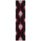 SAFAVIEH Florida Shag Bertille Geometric 1.2-inch Thick Rug - 2'3" X 9' Runner - Black/Red
