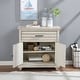 preview thumbnail 4 of 5, Cruize Transitional Antique White 32-inch Wood 2-Shelf Hallway Cabinet by Furniture of America