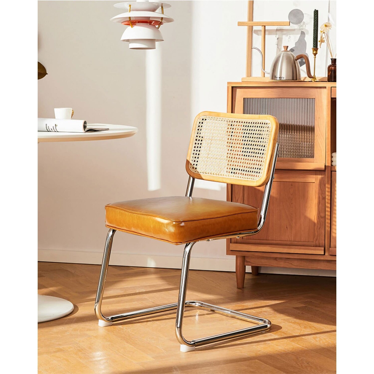 Modern Mid Century Breuer Designed Dining Chairs Set of 2 Dining