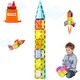 preview thumbnail 5 of 33, Magnetic Tiles, Magnetic Building Blocks for Kids, STEM Educational Construction Stacking Toys for Toddlers Boys Girls Aged 5+ 32 PCS