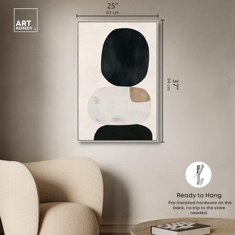 Pebble Pillars II Canvas by Art Remedy