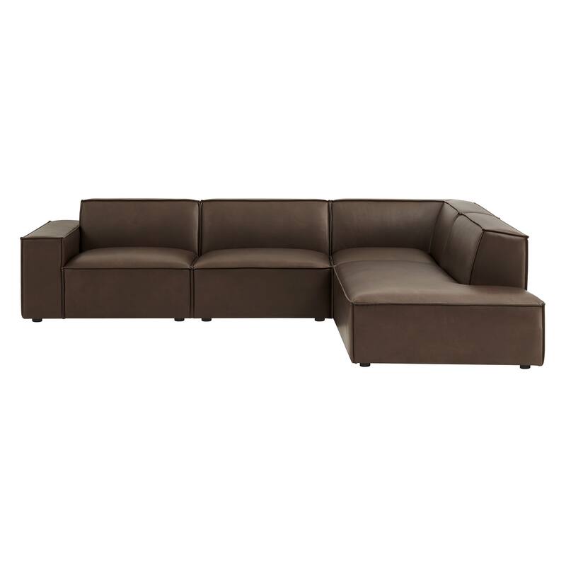Restore 4-Piece Vegan Leather Modular L-Shaped Sofa