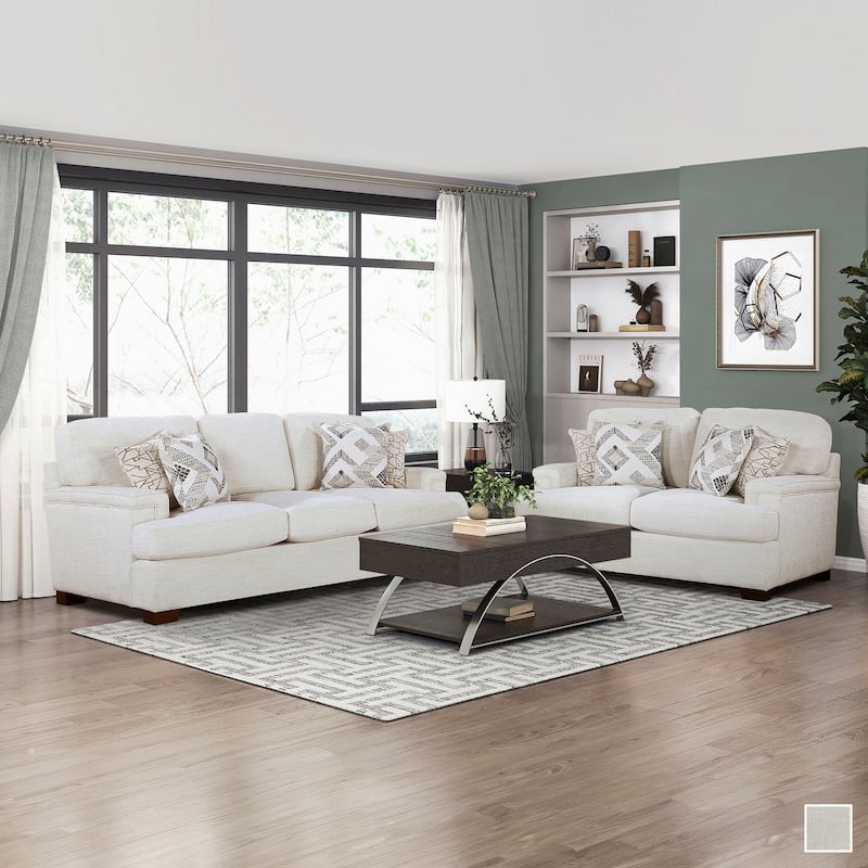 Osiria 2-Piece Chenille Living Room Sofa Set