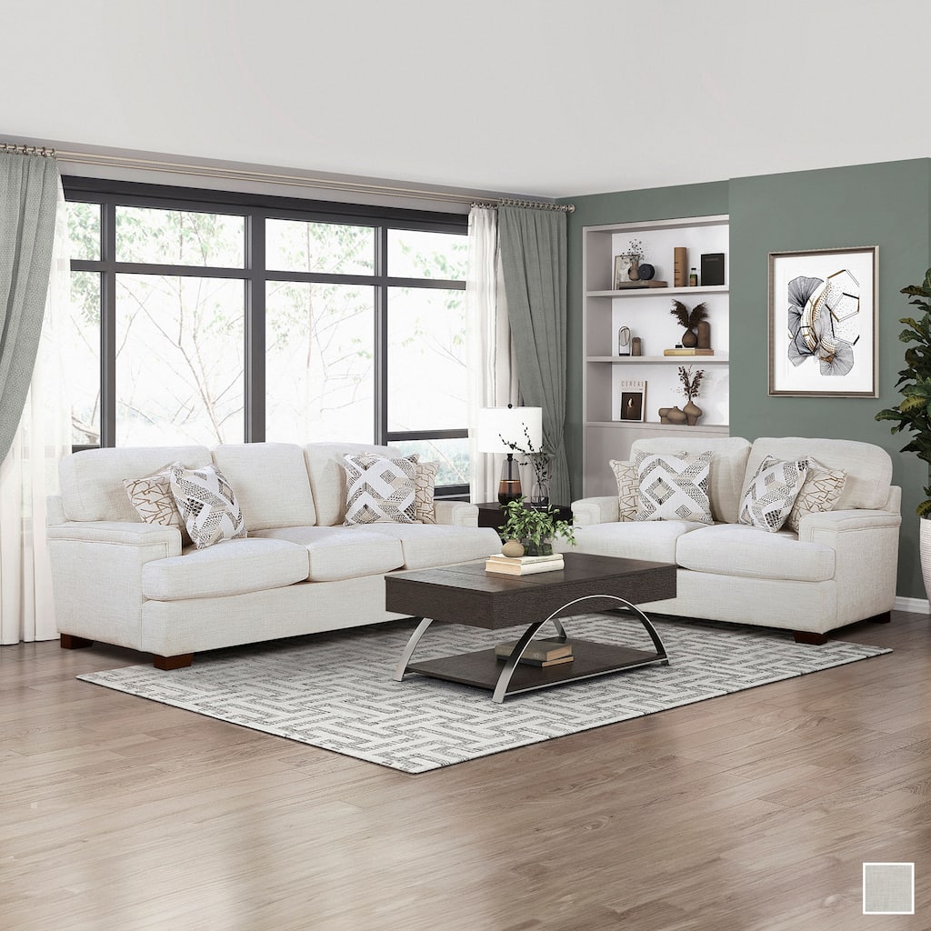 Osiria 2-Piece Chenille Living Room Sofa Set