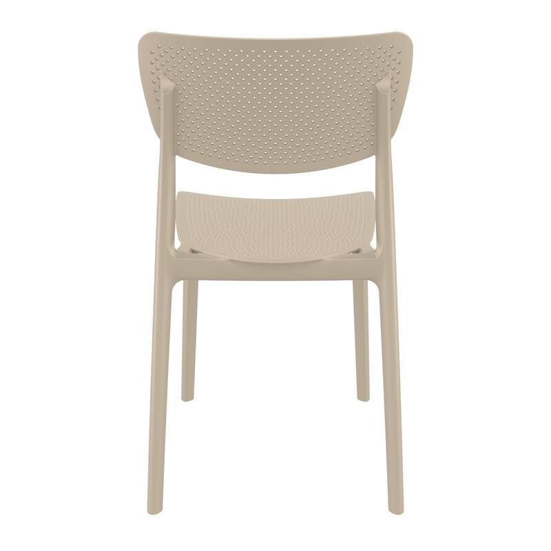 33" Taupe Brown Stackable Patio Dining Chair