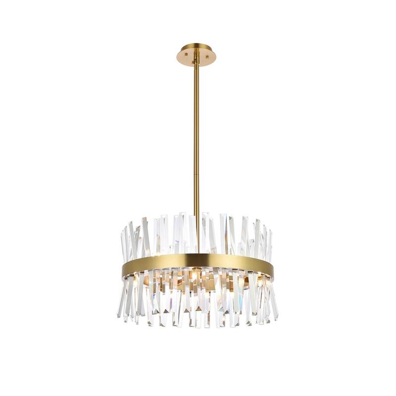 Indigo Home 20 inch crystal round pendant light - Gold