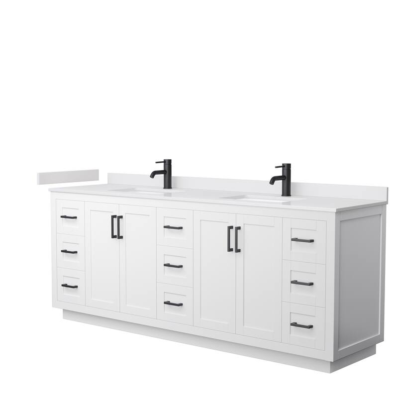Miranda Double Vanity Set, Cultured Marble Top, No Mirror