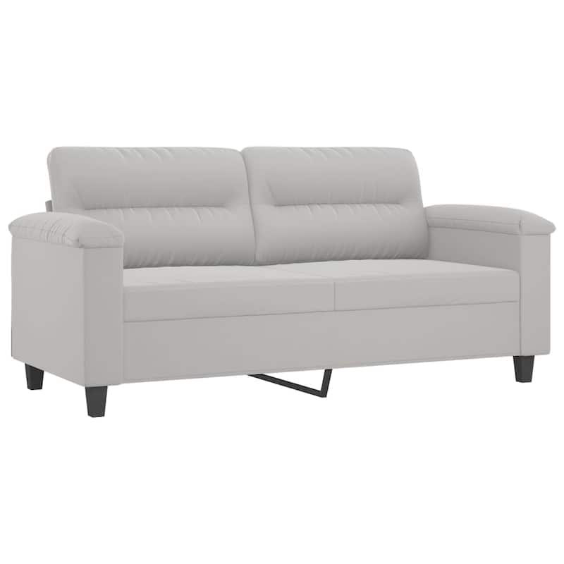 vidaXL Sofa Sectional Modern Couch with Pillows and Cushions Microfiber Fabric