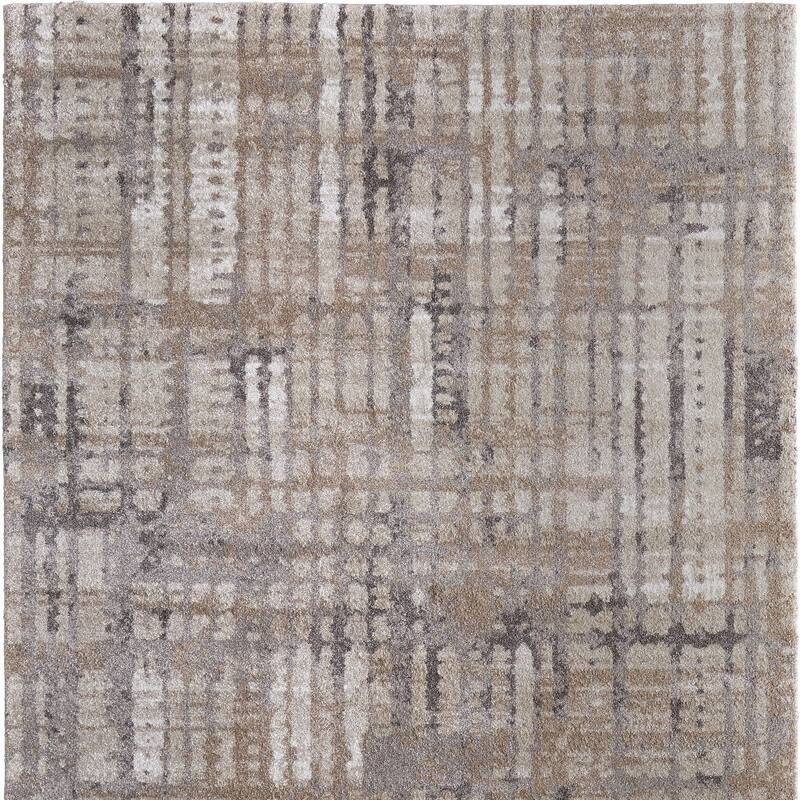 HomeRoots Abstract Industrial Rectangle Area Rug