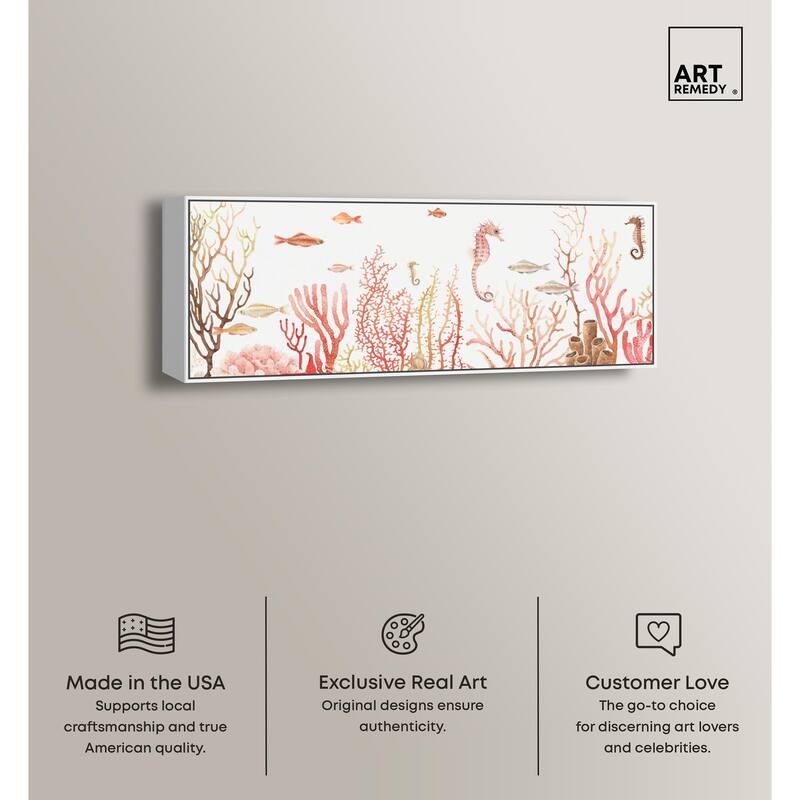 Coral Reef Wide Panoramic Canvas by Art Remedy