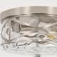 2-Light Flush Mount Glass Ceiling Light with Metal Frame - N/A