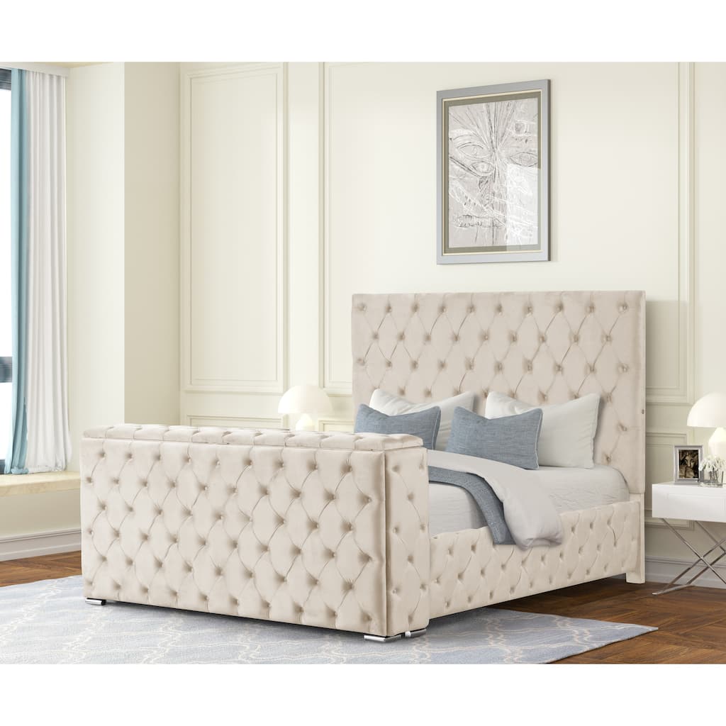 Encore King / Queen Bed in Beige / Black / Gray
