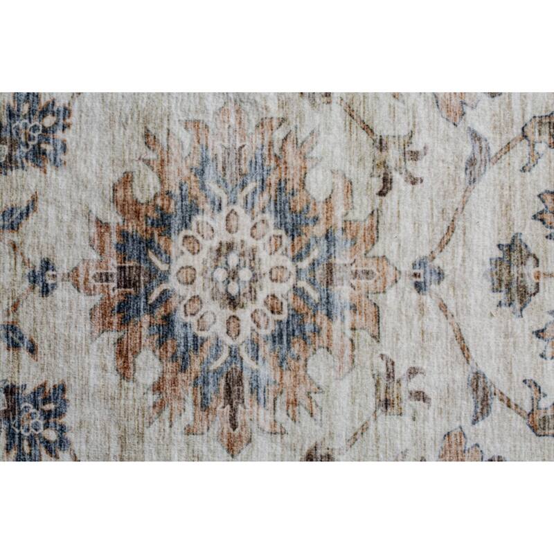 Domani Comfort Distressed Oriental Faux Fur Rug