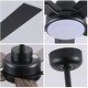 preview thumbnail 26 of 69, YUHAO Kaleido 52 in. Indoor Matte Black 3-Colors Integrated LED 6-Speeds Ceiling Fans with Dual-Finish Blades and Remote Control